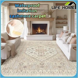 Living Room Carpet Room Decoration Waterproof Carpet Imitation Cashmere Bedroom Bedside Carpet Machine Washed Floor Mat