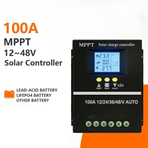 MPPT 30A/60A Solar Charge Controller Battery Charger with LCD for Lithium Battery Charger Digital Display Solar Control Panel Home Use