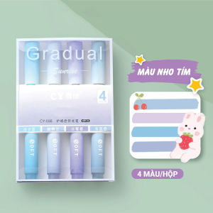 Combo 4 Bút Đánh Dấu Ghi Nhớ Màu Sắc Pastel Nhẹ Nhàng Set Bút Tô Sáng Chữ Highlight Màu Dễ Dùng Cho Học Sinh Sinh Viên