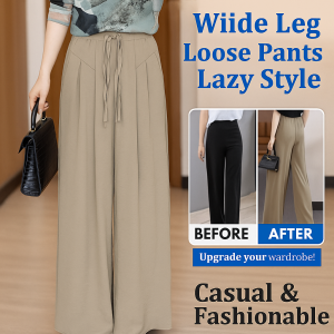 High Waist Loose Pants Spring Summer Womens Fashionable Plus Size Breathable Wide Leg Trousers for Adults