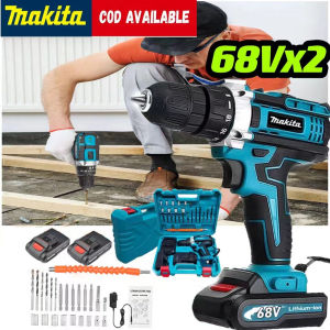 Makita Cordless Drill Heavy Duty Brushless 168V Japan Made Cordless Hand Drill Rechargeable Original Cordless Drill Charger Portable Electric Wireless Drill Power Tool Set With 2 Battery