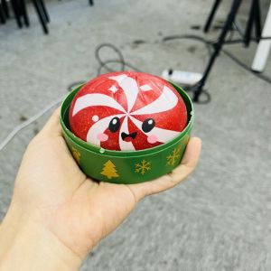 SFFGF Glitter Ball Christmas Stress Squeeze Toy Slow Rise Soft Texture Squishy Fidget Ball Sensory Toy TPR Cute Baozi Squishy Christmas Party