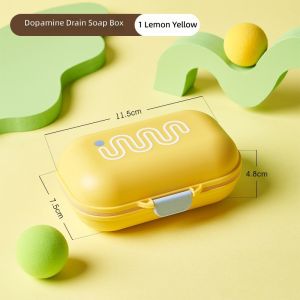 L67 Portable Soap Dish with Lid Travel Soap Case Drainage Bathroom Storage Cute L