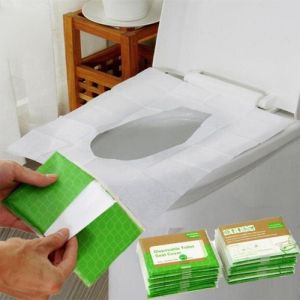 Toilet Seat Cover Tissue Penutup WC Closet Sekali Pakai Cocok Untuk Traveling 1 Box Isi 10 Pcs