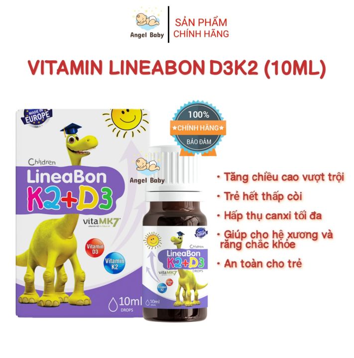 [Quà Tự Chọn] LineaBon D3K2 - Vitamin giúp bé tăng chiều cao, hỗ trợ trẻ thấp còi, bổ sung canxi giúp xương chắc khoẻ