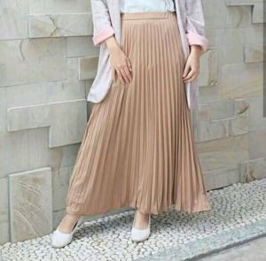 Bayar Dirumah - Rok Plisket / Rok Kulot Plisket / Rok Panjang Wanita (Harga Grosir)
