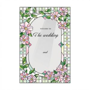 MAELIN Nhiều màu sắc Biển chào mừng đám cưới Mẫu hoa Acrylic Bảng chào mừng tự làm Sáng tạo Đồ trang trí đám cưới Giá đỡ trưng bày trang trí Trang trí đám cưới