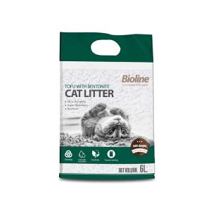 Bioline 6L/7L Mixed Cat Litter Food Grade Plant Tofu Cat Litter Made Kitty Litter Toilet