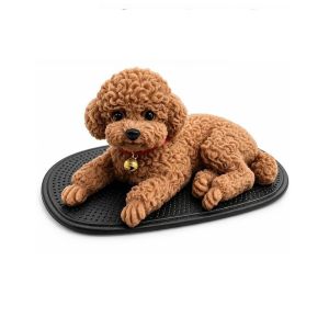 DIMEL Silicone Car Dog Dashboard Decoration with Anti Slip Pad Dog Dog Car Ornament Creative Cute Center Console Automobile Decoration Car Center Console