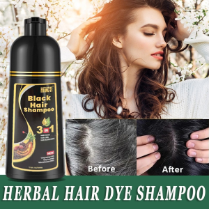 500ML Herbal Black Hair Shampoo Hair Dye Shampoo Professional Turn Your White/Gray Hair Into Black In Just 5 Minutes Non-irritating Hair Color Shampoo