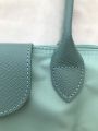 100% Genuine goods longchamp Le Pliage Green Handbag M foldable green long handle waterproof Canvas Shoulder Bags medium size Tote Bag L2605919P65 Lake Green color made in france. 
