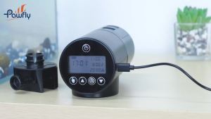 Pawfly Automatic Fish Feeder for Aquarium - USB Rechargeable Vacation Timer - Adjustable Auto Fish Food Dispenser for Pellets Flakes & Strips (200 ml)