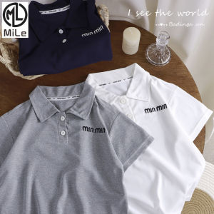 👉เด็กฤดูร้อนเสื้อโปโลชายสีทึบแขนสั้นปกกีฬาเสื้อยืดเด็กสาวปักครึ่งแขนสบายๆสไตล์อินเทรนด์ Childrens short-sleeved polo shirt【HALOLO】