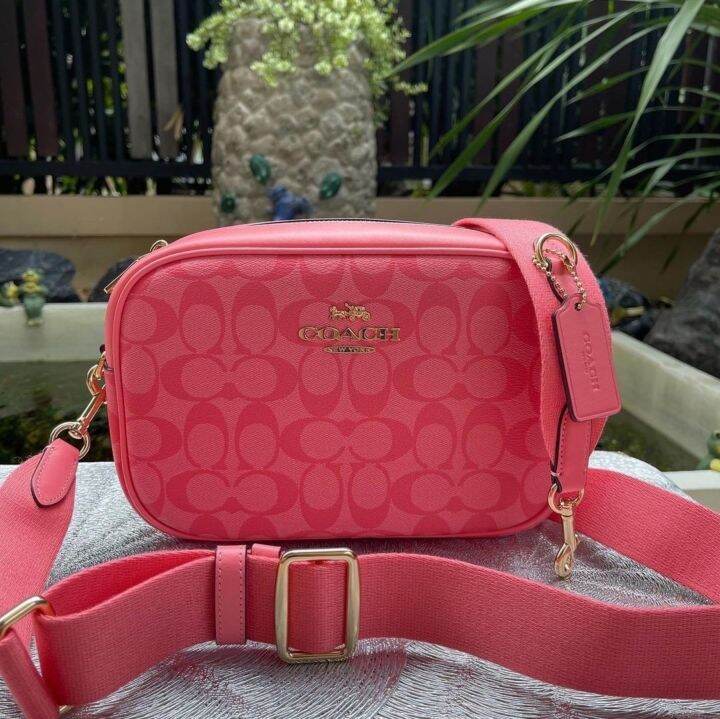 Coach camera sales bag pink