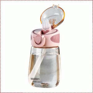 ถ้วยฟาง นักเรียนหญิง แก้วน้ำ เบาและพกพาได้ หลอด อาหารเกรด น้ำดื่ม วงแหวนซิลิโคนป้องกันการรั่วซึม