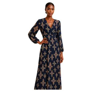 รีเกิล แทพเพสทรี แรป แม็กซี่ เดรส (Regal Tapestry Wrap Maxi Dress)_SecondhanD_SP090