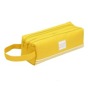 Double Layered Pencil Case for Student Adult Large Capacity Pen Bag Large Compartments Travel Cosmetic Storage Bag
