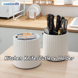 JustLiving 360° Rotating Tableware Storage Box Multifunctional Kitchen cutlery Shelf Breathable Tableware Chopsticks Cage Storage Box Kitchen Organizers Rack