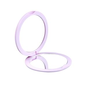 XUANY Cute Flip Small Round Mirror Small Round Mini Folding Mirror Creative Double Sided Round Makeup Mirror Home Decor