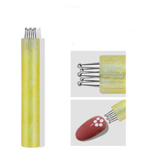 Thiết kế nghệ thuật móng tay Bút Acrylic Hoa Sơn Vẽ Bút Flat Fan Liner Keo UV Gel Móng tay Công cụ