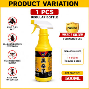Top Seller ALL-IN-ONE POWERFUL INSECT KILLER SPRAY 500ML | Flying Insect Killer Spray 100% Odorless | Fast Knockdown Multi Insect Fly Mosquito Bugs Killer Pest Spray | Safe for Humans Pets Babies | Safe & Fast-Acting Indoor & Outdoor Bug Killer