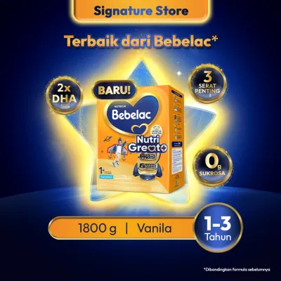 Bebelac 3 / Bebelac 1+ Vanila Susu Pertumbuhan Bubuk 1800gr - Untuk Usia 1-3 Tahun