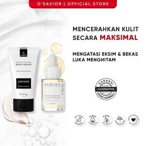 Penghilang Bekas Luka | Dsavior Body Oil 30ml + DSavior Body Serum 50 ml Melembabkan dan Mencerahkan Dapat Menghilangkan Bekas Luka