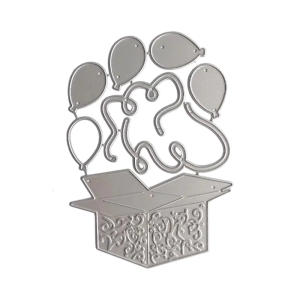 Balloon Box Die Cut Metal Embossing Stencils Carbon Steel Cutting Die Scrapbooking Die for Card Making Journal Album