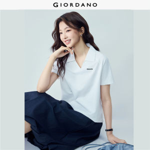 Giordano Beau Monde Women Women Lapel Polo Shirt Free Shipping 13316405