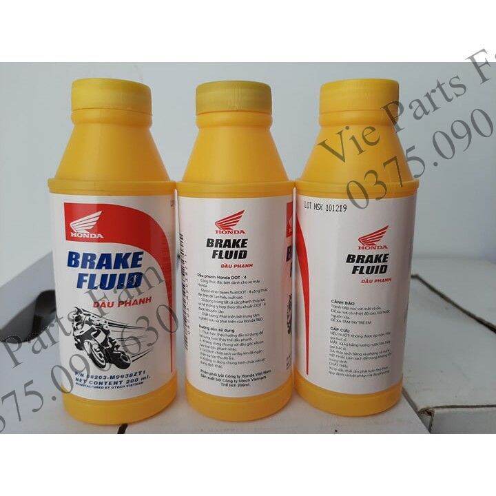 1 chai 200 ml Dầu phanh (dầu thắng) chính hiệu Honda DOT-4