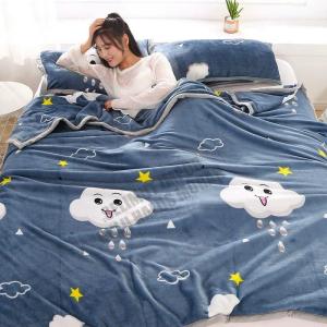 Selimut Bulu Halus Ukuran 150x200 Motif Awan Ketawa Dewasa Terlaris Murah Berkualitas