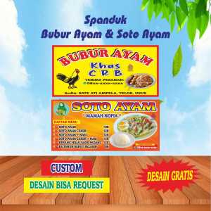Spanduk Banner Soto Ayam Bubur Ayam Bisa Request Desain Custom