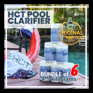 6jar/set (4.5kg) - HCT Pool Clarifier Flocculant - Cloudy Hazy Pool Water Clarifier Swimming Pool Treatment - CHEMSTORE