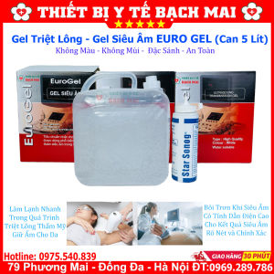 Gel Triệt Lông Euro Gel Gel Siêu Âm - Can 5 Lít