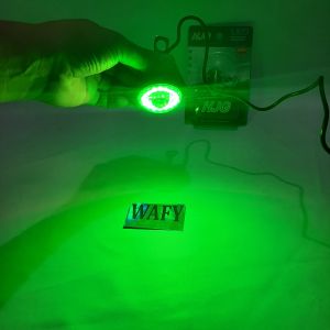 Lampu Tembak Motor Variasi Dengan Ringlight Hijau