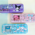 Gratis Semua - Kotak Pensil Sanrio Bening 2 Tingkat / Kotak Pensil Sanrio / Kotak Pensil Magnet / Kotak Pensil Anak / Kotak Pensil. 