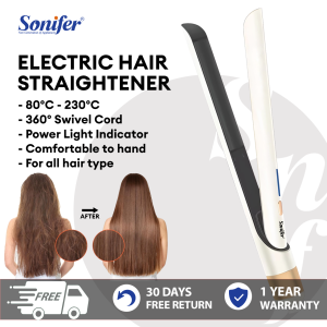 Sonifer Store Anti-Static Flat Iron with Floating Ceramic Plates and Digital Control  Hair Straightener 45W Ceramic Tourmaline Ionic Flat Iron Hair Straightener