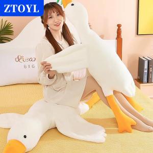 [COD] ZTOYL ของเล่นตุ๊กตาห่านสีขาวน่ารักขนาดใหญ่หมอนรองนอนรูปเป็ดขนาดใหญ่น่ารักตุ๊กตาสัตว์ยัดนุ่นนุ่มของขวัญวันเกิดสำหรับเด็ก