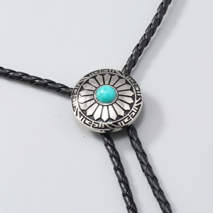 Cowboy Tie Western Bolo Tie Vintage Bolo Tie Natives American Bolo Tie Men Turquoise Bolo Tie Cowboy Necktie Necklace