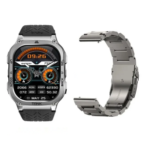 Original KOSPET TANK M3 Rugged smartwatch for men 100M Waterproof 60 Days Extra-Long Battery 1.96”AMOLED Always-On Display Bluetooth Call 100+ Sport Modes