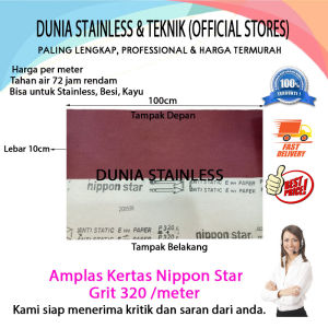 Amplas Kertas Nippon Star Grit 320 /meter