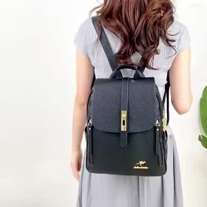 Stylish Korean-Inspired Womens Backpack: High-Quality PU Leather with Smooth Zipper
