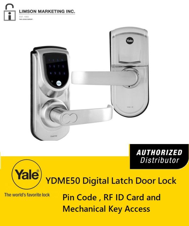 Yale YDME50 Digital Tubular Lock with 4pcs RFID Card & 2pcs Mechanical