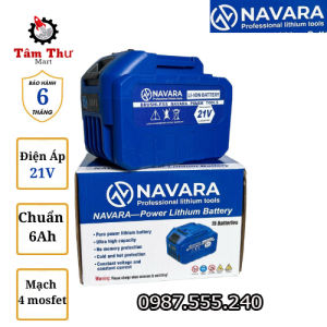 { mẫu mới 2024 }  Pin 15 Cell NAVARA Chân pin phổ thông dùng cho máy khoan máy mài chất lượng tốt  có đèn báo pin