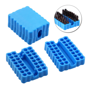 2 Pcs 32 Holes Hex Shank Screwdriver Bit Holder Plastic Screwdriver for Head Storage for Case for Household Workshop Dur