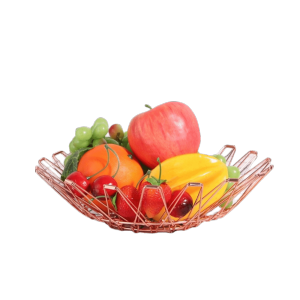 SKJK Scalable Foldable Fruit Basket Modern Hollow Structure Storage Basket Creative Simple Candy Dessert Rack Kitchen Organizer