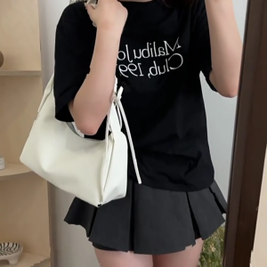 Womens Shoulder Bag PU Leather Crossbody Bag Pleated Armpit Bag Fashion Aesthetic Handbags Shopping Dating Bag for Daily