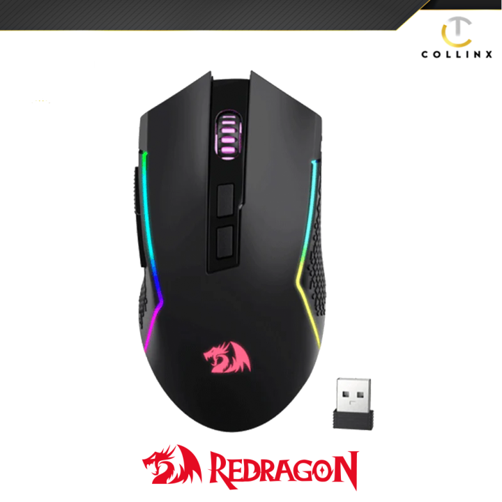 Redragon Trident Black RGB Mouse Features 3 Modes Connect Tech Max
