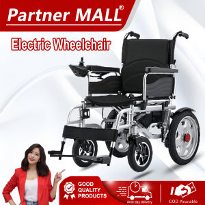 Electric Wheelchair for Senior Intelligent Automatic Carbon Steel Folding Lightweight Wheel Chair Can Bear 300KG