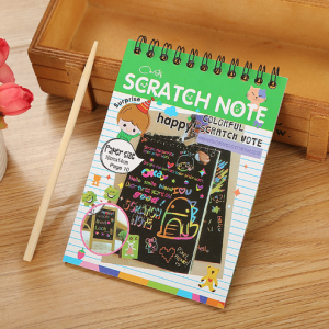 Harga Grosir - Scratch Note Mini / Buku Gambar Mini Tulis Gores Colourfull / Buku Magic Colorfull